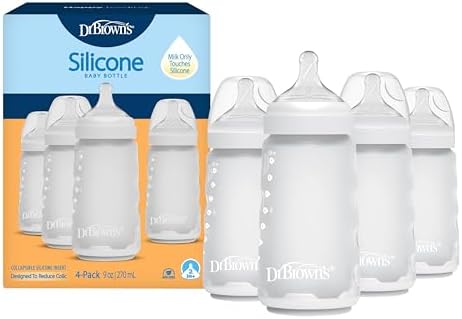 Dr. Brown's Silicone Baby Bottle, 9 oz, Level 2 Nipple by DrBrowns