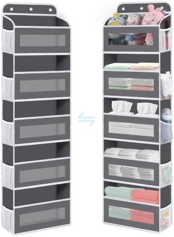 KYEVIS Over The Door Organizer, 5 Shelves Closet Door Hanging Storage and by StrongandOrganizer
