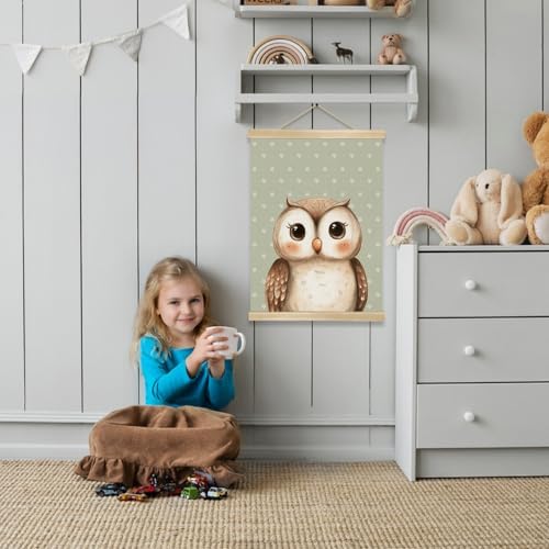 You found a duck Cute Owl Wall Art Decor, Nordic Woodland Animal Wall Hanging - Image 3