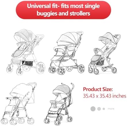 Sun Shade for Strollers, UV Sun and Sleep Shade Universal Fit for Travel Size - Image 2