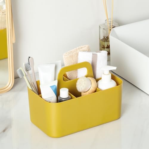 Multiuse Caddy Organizer with Handle, Portable Divided Plastic Tote Bin - Image 4