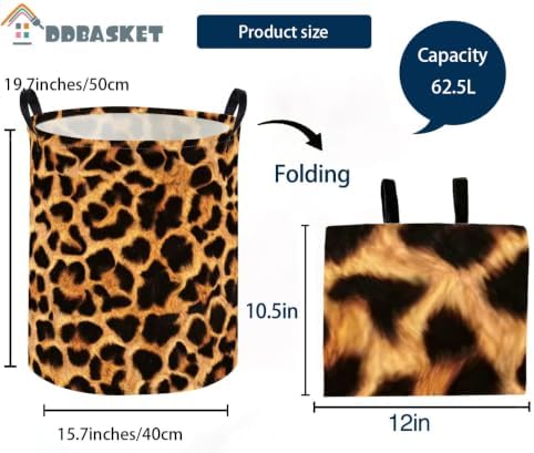 Kids Laundry Basket Leopard print Hamper - Image 2