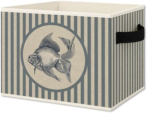 Blue Goldfish Foldable Storage Bins Box by Unknown