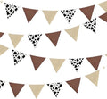 2 Sets of Cow Party Decorations Nursery Garland 24Pcs Brown Western Cowboy by pinkblume