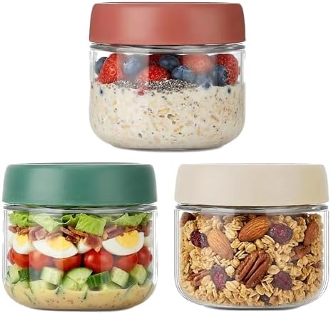 3Pack Overnight Oats Containers by Povinmos