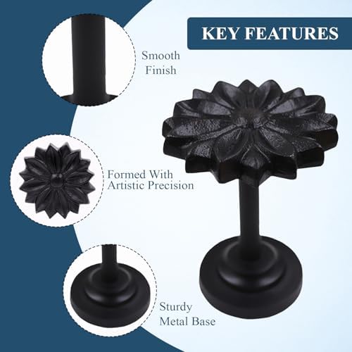 The Metal Magician Wall Mounted Floral Curtain Holdbacks - Image 4