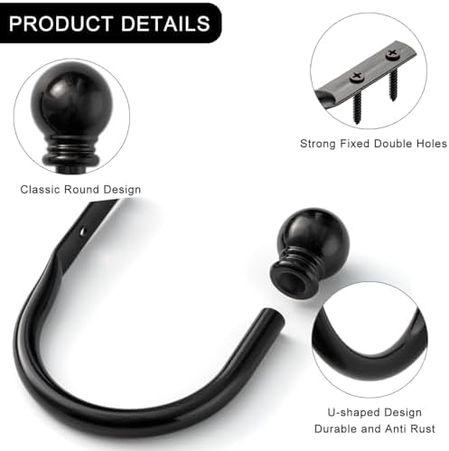 Black Curtain Hooks - Image 6