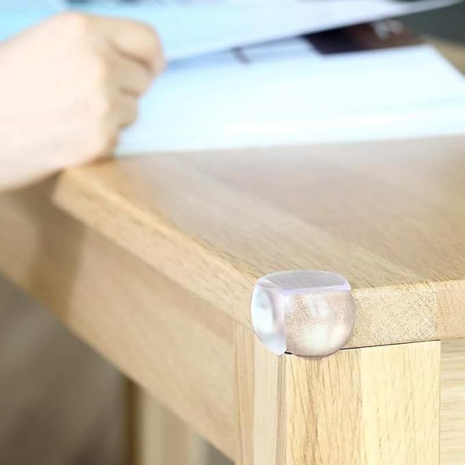 Elite, Clear Corner Protectors for Baby – Transparent Silicone Edge Guards – Soft & Flexible Bumpers for Table, Desk, Cabinet – Reusable & Easy to Apply – 18-Pack