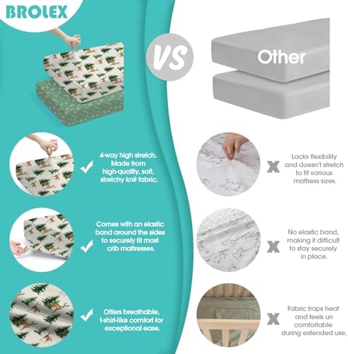 BROLEX Baby Fitted Crib Sheets: Kid Crib Sheets - Image 2