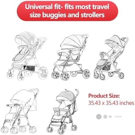 Sun Shade for Baby Strollers, UV Sun and Sleep Shade Universal Fit for Baby - Image 2