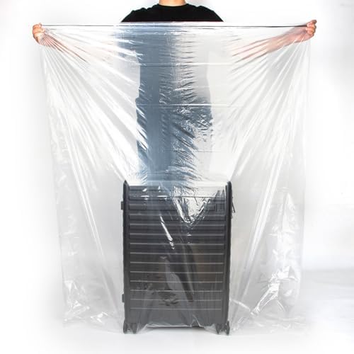 HFKPJRT 40 x 60 Inches Extra Large Clear Drawstring Plastic Storage Bags - Image 4