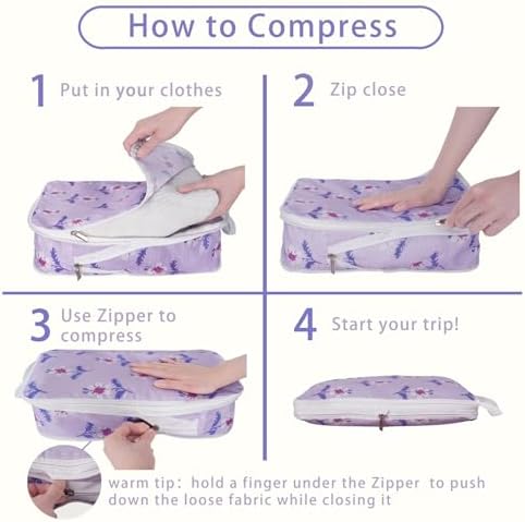 6 Pcs Compression Packing Cubes, Packing Cubes - Image 4