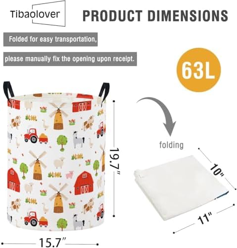 Baby Laundry Basket Baby Nursery Hamper Kids Laundry Basket Toy Storage Bin - Image 6