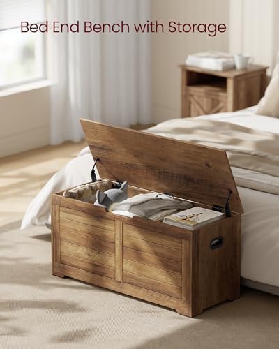 VASAGLE Storage Chest, 39.4 Inches Width Bench - Image 4