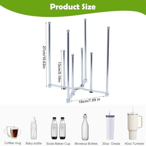 Plastic Bag Drying Holder, Bottle Drying Rack, Collapsible Cup Draining Rack - Image 2