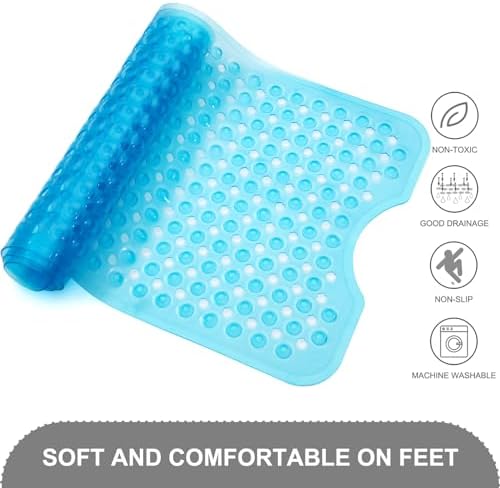TEESHLY Bath Tub and Shower Mats, Non Slip 40 x 16 Inch Extra Large Bathtub Mat - Image 4