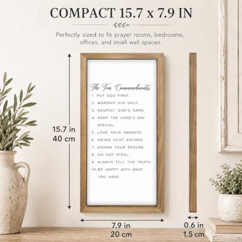 The Ten Commandments Wall Decor Christian 10 Commandments Wall Art - Image 3