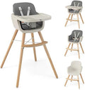BABY JOY Baby High Chair, 3-in-1 Convertible Wooden Highchair by BABYJOY