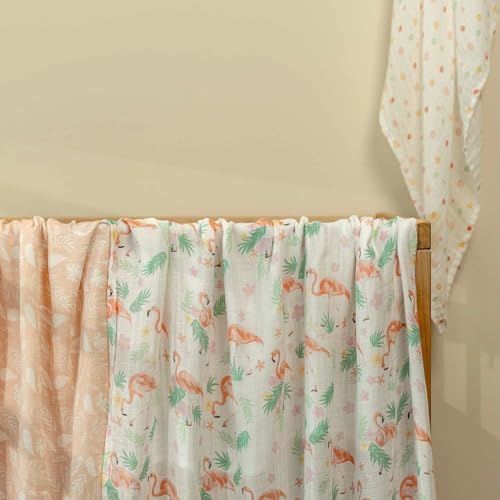 GLLQUEN BABY Muslin Swaddle Blankets 4Pk Receiving Blanket Large 35" x 40" - Image 3