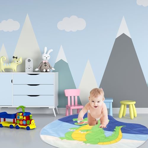 OSALADI Non-Slip Play Mat with Cartoon Rug Design Cushion - Image 5