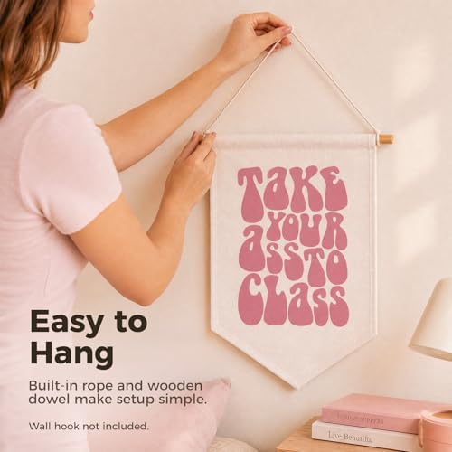 Take Your Ass to Class Banner Wall Hanging, Funny Dorm Decor - Image 7