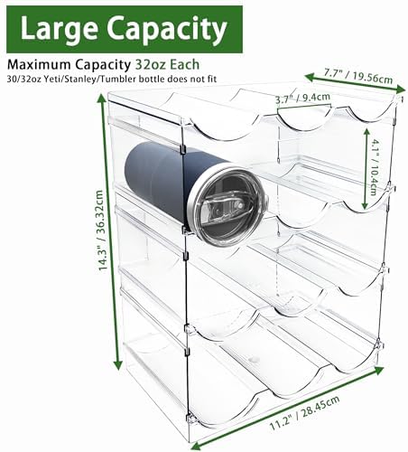 Spaclear 4 Pack Water Bottle Organizer, Stackable Kitchen Pantry Organization - Image 2