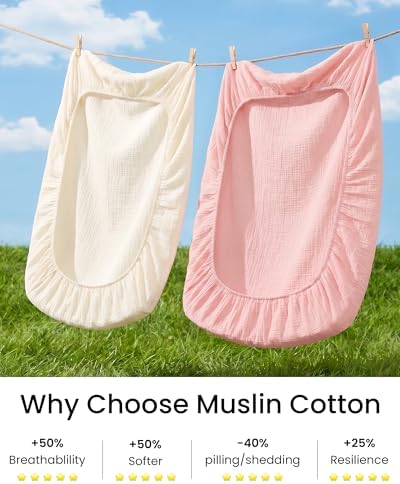 Muslin Crib Sheets for Boy Girl - Image 4