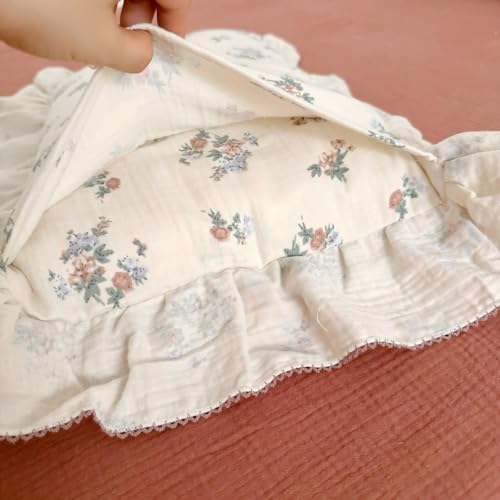 BuLuTu Shabby Chic Floral Ruffles Pillowcase - Image 6