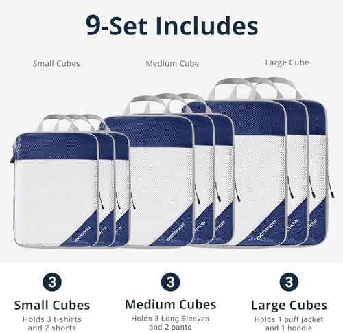 9 Set Compression Packing Cubes - Image 3