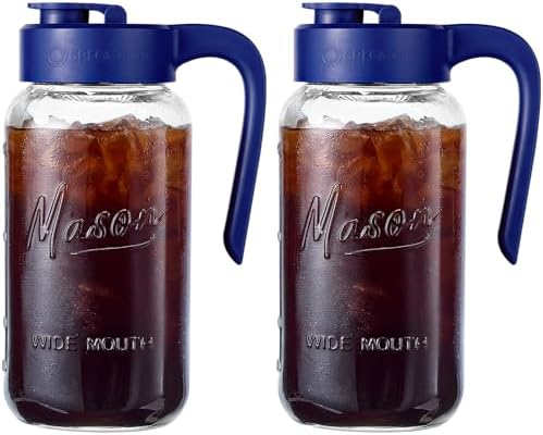 Mason Jar Pitcher, Glass Pitcher by spreccio