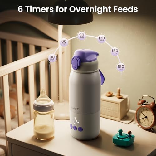 12oz Portable Breast Milk Warmer, 6-Level Preset Timer, 3-Min Fast Heating - Image 5