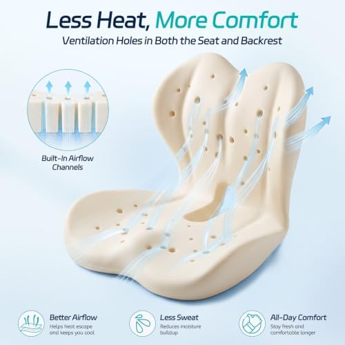 Cool & Dry Seat Cushion & Back Support - Image 2