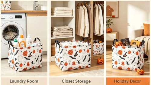 Rectangle Storage Basket with Handles, Collapsible Storage Bin, Books Box - Image 5