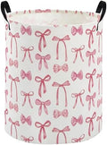 Pink Laundry Basket Bowknot Hamper by DDBASKET