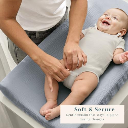 3 Pack Muslin Changing Pad Covers - Image 2