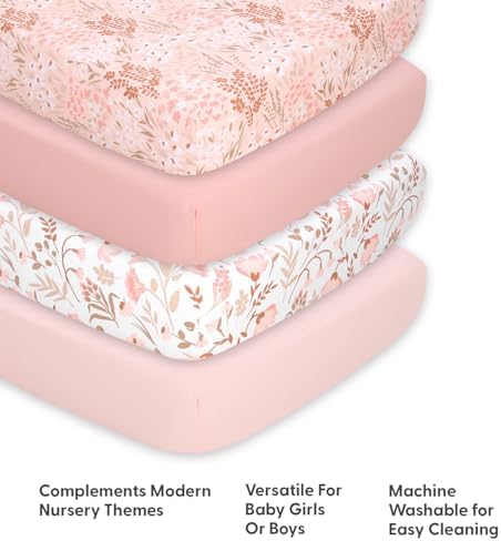 The Peanutshell 4-Pack Fitted Crib Sheet Set - Image 4