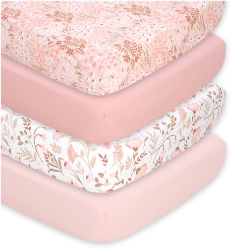 The Peanutshell 4-Pack Fitted Crib Sheet Set by ThePeanutshell