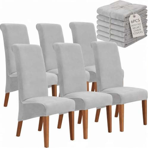Deisy Dee Velvet Dining Chair Covers, Removable Washable Chair Protectors by DeisyDee