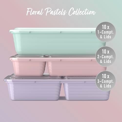Bentgo Prep Meal Prep Kit, 2 & 3-Compartment Containers, 60 Piece Set - Image 4