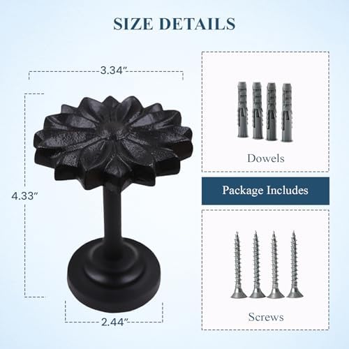 The Metal Magician Wall Mounted Floral Curtain Holdbacks - Image 2