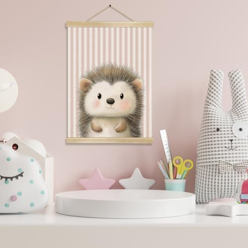 You found a duck Cute Little Hedgehog Wall Art Decor, Nordic Woodland Animal - Image 2