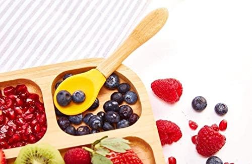 Baby Toddler Stay Put Dish, Kids Suction Plate, Bamboo Cute Tableware - Image 4