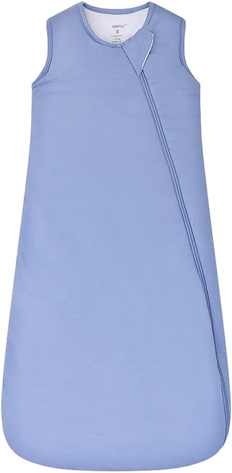 HAPIU Unisex Rayon Made from Bamboo Baby Sleep Sack TOG 1.0, 2-Way Zipper YKK, Wearable Blanket Baby