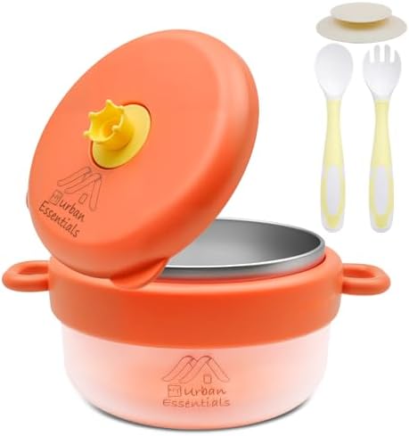 Baby Bowl with Suction, Premium Food Grade 304 Stainless Steel, Thermo-Color by Unknown