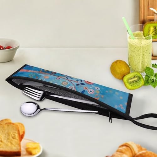 Reusable Portable Flatware Organizer Bag Tableware Carrying Case Chopsticks - Image 4
