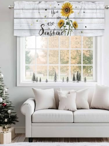 Sunflower Valance Curtains for Windows Kitchen/Bedroom/ Living Room, Farmhouse - Image 4