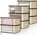 HomeHacks 8-Pack Clothes Organizer Storage Bags, 35L Storage Bins by HomeHacks