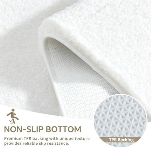 Polyester Bathroom Rug 36"x60" White, Large Soft Shaggy Bath Mat - Image 6