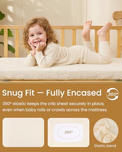 Muslin Crib Sheets for Boy Girl - Image 3