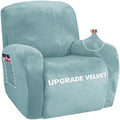 ZNSAYOTX Stretch Velvet Recliner Cover 4-Pieces, Thick Soft Recliner Chair by ZNSAYOTX